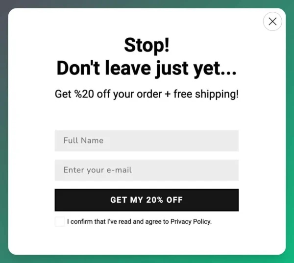 63 Abandoned Cart Reminder Popups Template Kit